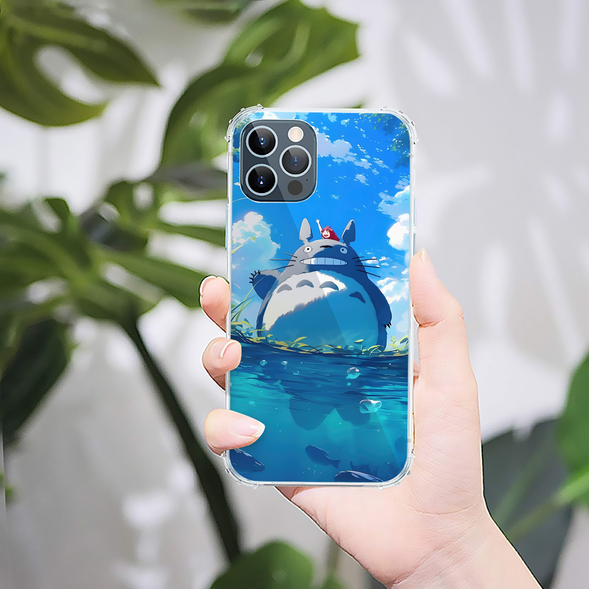 （画像用） となりのトトロ 草壁メイ 草壁サツキ My Neighbor Totoro Satsuki Kusakabe Mei Kusakabe 【iPhone 12シリーズ対応】透明スマホケース（クリアソフトケース）